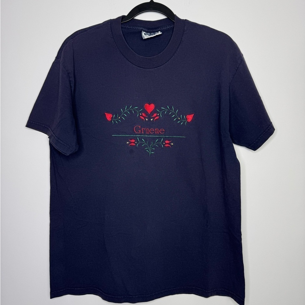 Vintage Lee Gruene USA embroidered t-shirt size large